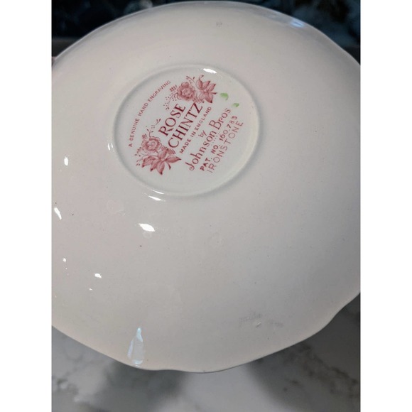 Vintage Johnson Brothers Rose Chintz Saucers England - Picture 8 of 8